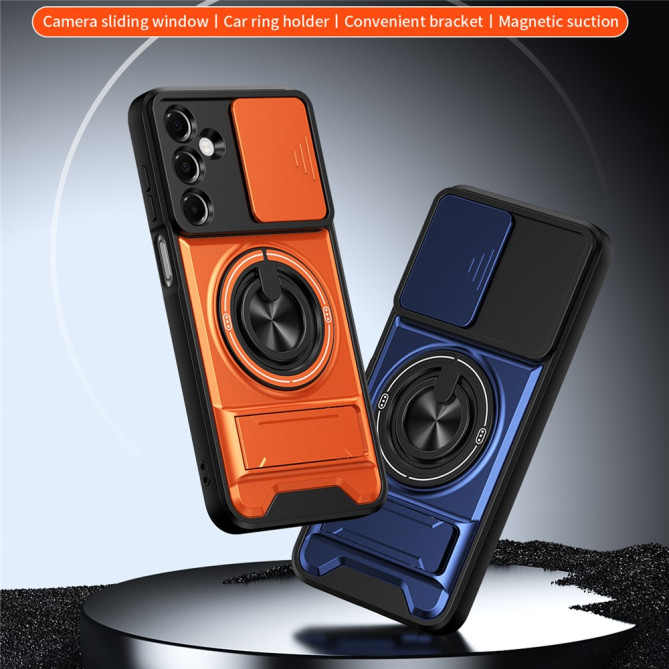 Coque Samsung Galaxy A37 TPU + PC Cache Caméra Anneau Support