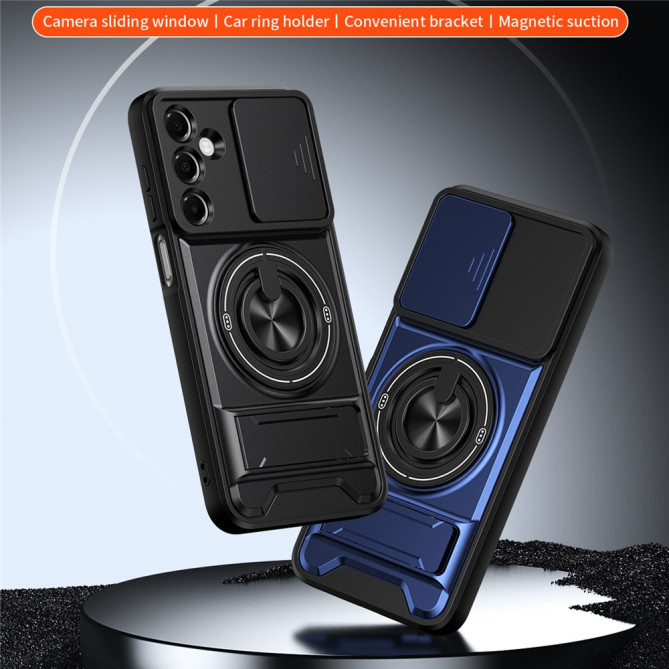 Coque Samsung Galaxy A37 TPU + PC Cache Caméra Anneau Support