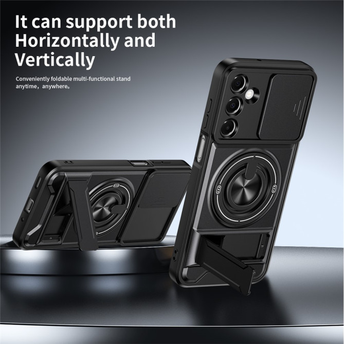 Coque Samsung Galaxy A37 TPU + PC Cache Caméra Anneau Support