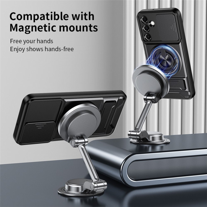 Coque Samsung Galaxy A37 TPU + PC Cache Caméra Anneau Support