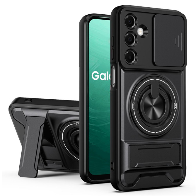 Coque Samsung Galaxy A37 TPU + PC Cache Caméra Anneau Support