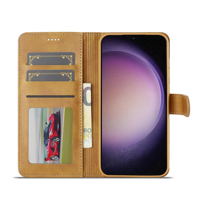 Housse Samsung Galaxy A37 LC.IMEEKE Portefeuille Veau