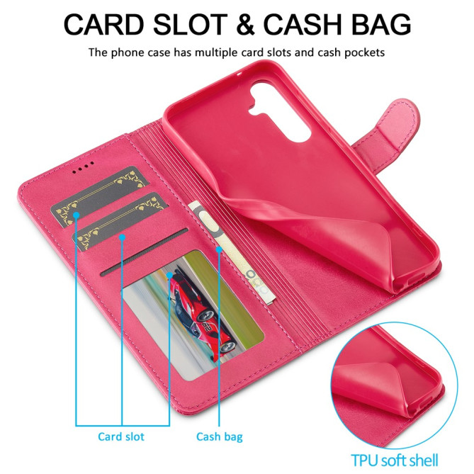 Housse Samsung Galaxy A37 LC.IMEEKE Portefeuille Veau