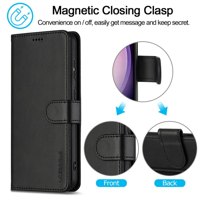 Housse Samsung Galaxy A37 LC.IMEEKE Portefeuille Veau