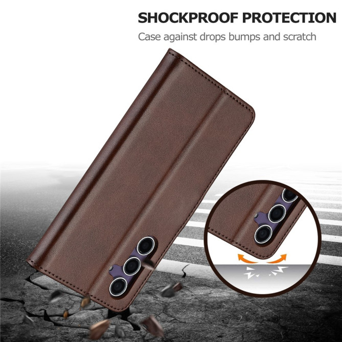 Housse Samsung Galaxy A37 LC.IMEEKE Portefeuille Veau