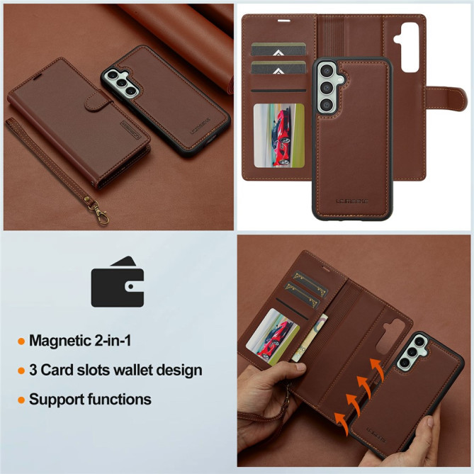 Housse Samsung Galaxy A37 LC.IMEEKE L2 Portefeuille Magnétique