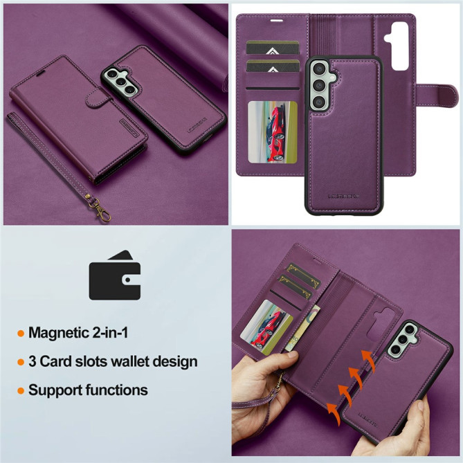 Housse Samsung Galaxy A37 LC.IMEEKE L2 Portefeuille Magnétique