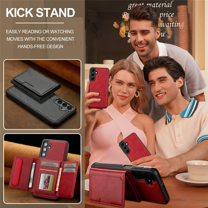 Coque Samsung Galaxy A37 LC.IMEEKE L5 Portefeuille Détachable