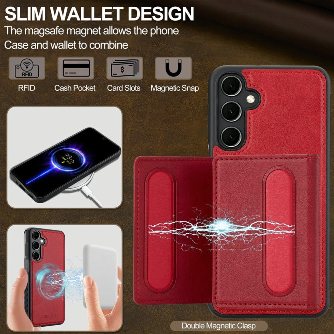 Coque Samsung Galaxy A37 LC.IMEEKE L5 Portefeuille Détachable