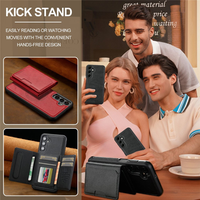 Coque Samsung Galaxy A37 LC.IMEEKE L5 Portefeuille Détachable