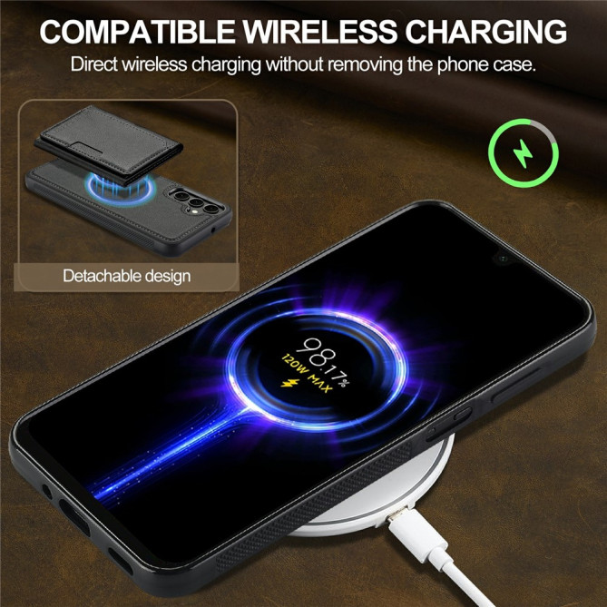 Coque Samsung Galaxy A37 LC.IMEEKE L5 Portefeuille Détachable