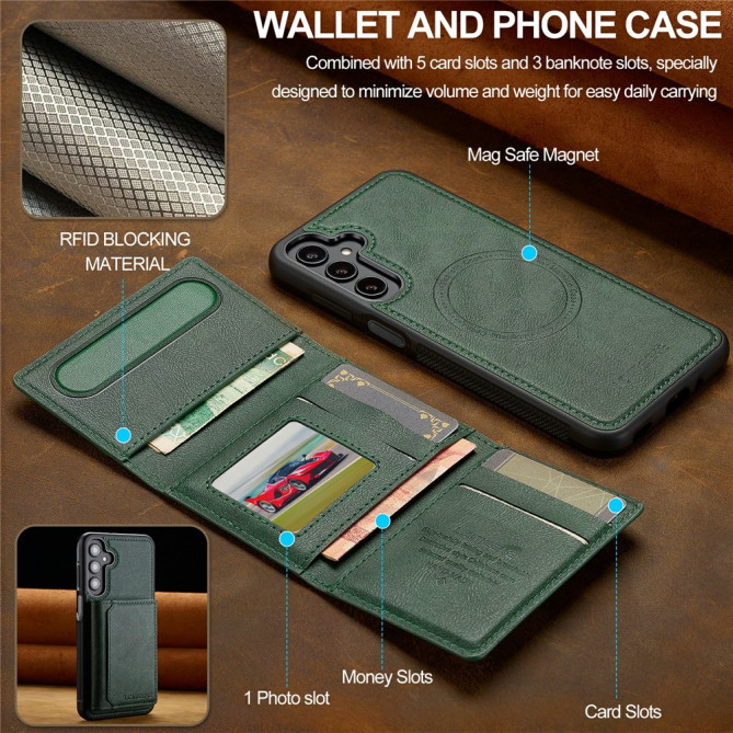 Coque Samsung Galaxy A37 LC.IMEEKE L5 Portefeuille Détachable