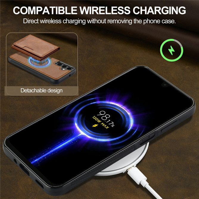 Coque Samsung Galaxy A37 LC.IMEEKE L5 Portefeuille Détachable