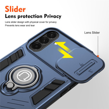 Coque Samsung Galaxy A37 TPU + PC Cache Caméra avec Support ALBA