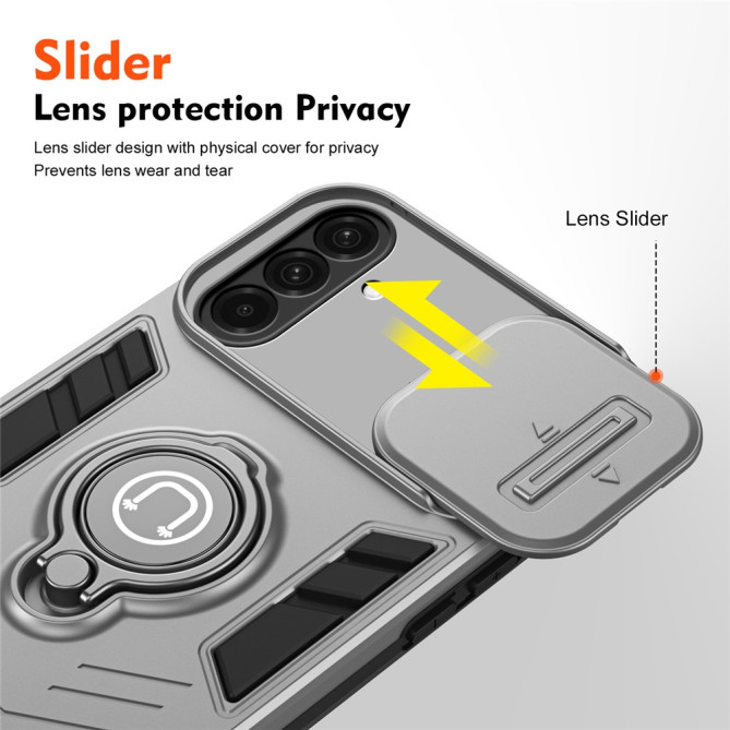 Coque Samsung Galaxy A37 TPU + PC Cache Caméra avec Support ALBA