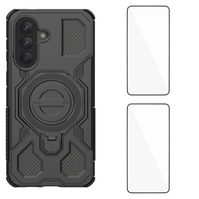 Coque Samsung Galaxy A37 WANLONFENG KJ TPU + PC Film inclus avec Support