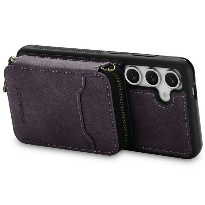 Housse Samsung Galaxy A37 LC.IMEEKE L6 Portefeuille Fermeture Éclair TPU + PC