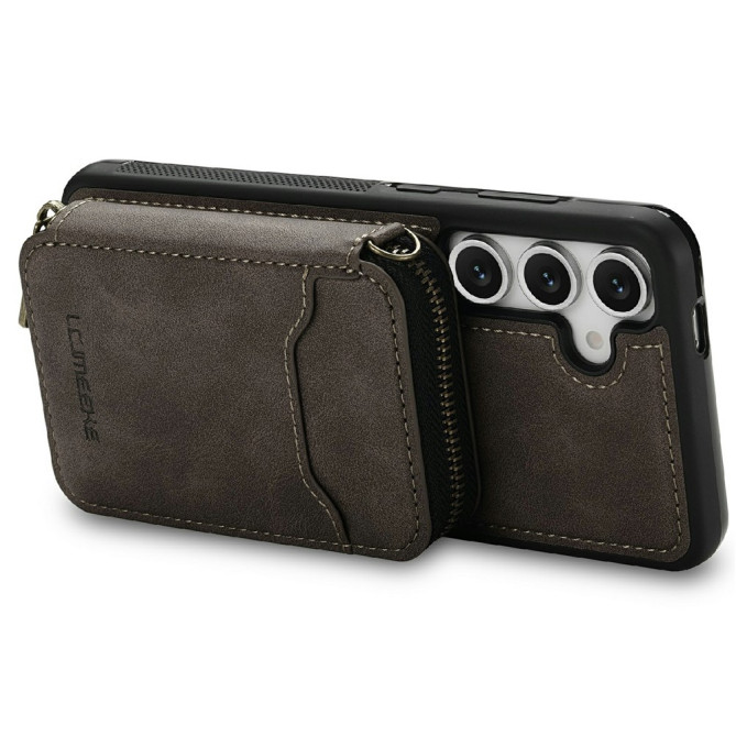 Housse Samsung Galaxy A37 LC.IMEEKE L6 Portefeuille Fermeture Éclair TPU + PC