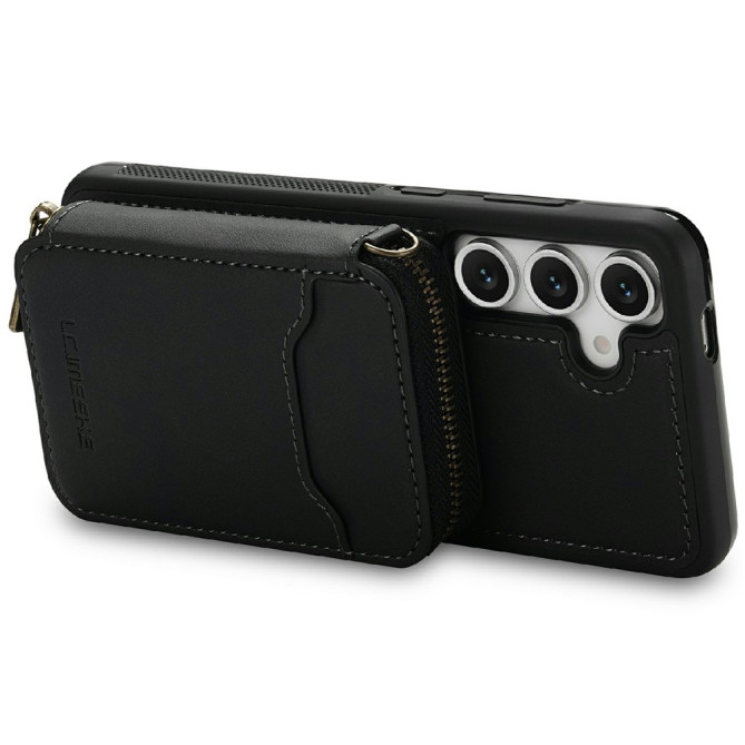 Housse Samsung Galaxy A37 LC.IMEEKE L6 Portefeuille Fermeture Éclair TPU + PC