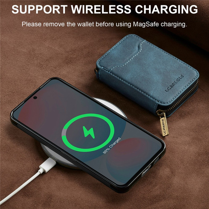 Housse Samsung Galaxy A37 LC.IMEEKE L6 Portefeuille Fermeture Éclair TPU + PC