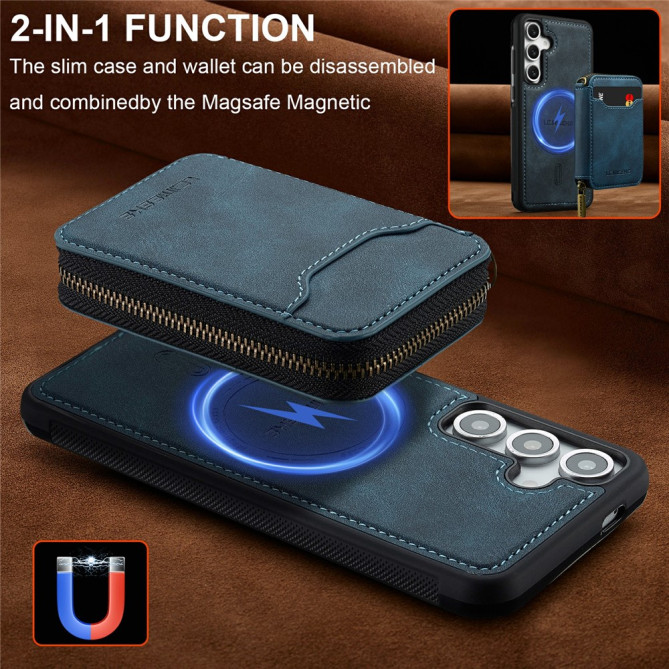 Housse Samsung Galaxy A37 LC.IMEEKE L6 Portefeuille Fermeture Éclair TPU + PC