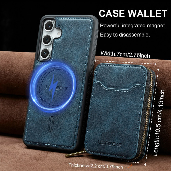 Housse Samsung Galaxy A37 LC.IMEEKE L6 Portefeuille Fermeture Éclair TPU + PC