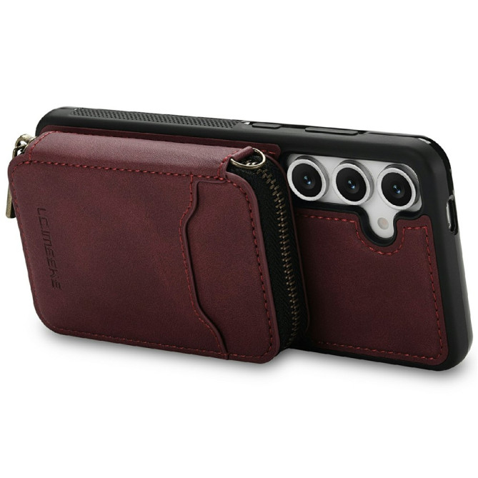 Housse Samsung Galaxy A37 LC.IMEEKE L6 Portefeuille Fermeture Éclair TPU + PC