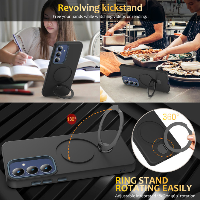 Coque Samsung Galaxy A37 TPU + PC Anneau Support ALBA