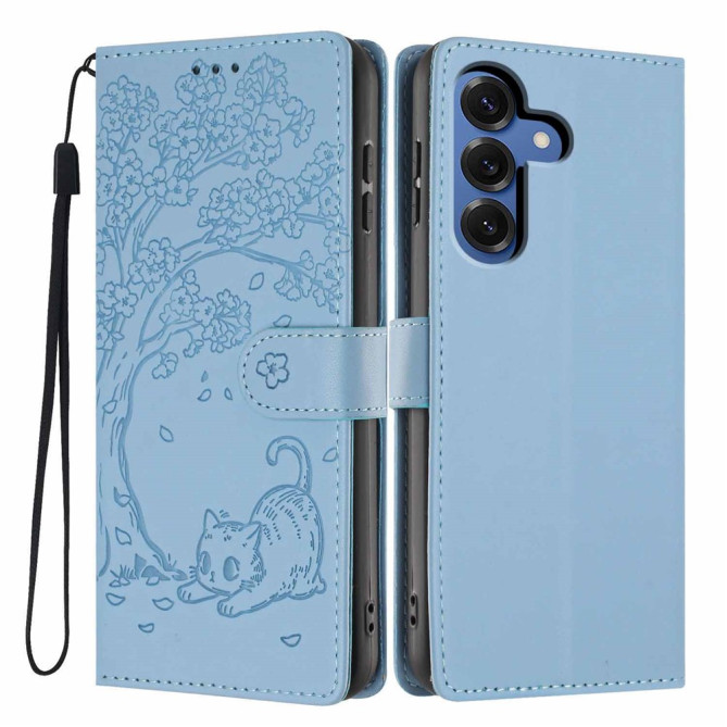 Housse Samsung Galaxy A37 Chat Arbre Portefeuille Support Dragonne