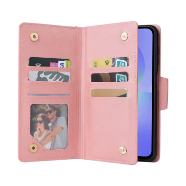 Housse Samsung Galaxy A37 Portefeuille Fermeture Éclair avec Dragonne