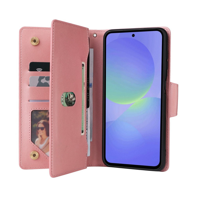 Housse Samsung Galaxy A37 Portefeuille Fermeture Éclair avec Dragonne