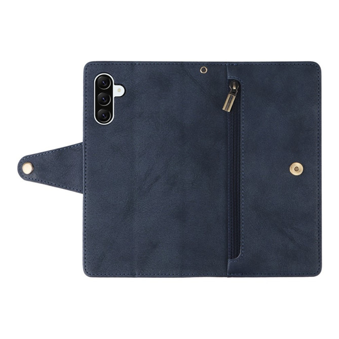 Housse Samsung Galaxy A37 Portefeuille Fermeture Éclair avec Dragonne