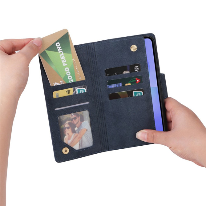 Housse Samsung Galaxy A37 Portefeuille Fermeture Éclair avec Dragonne