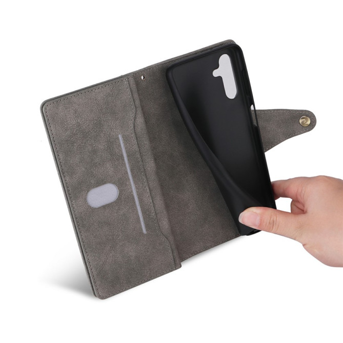 Housse Samsung Galaxy A37 Portefeuille Fermeture Éclair avec Dragonne