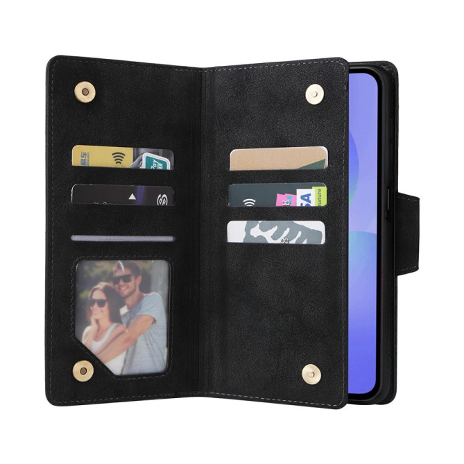 Housse Samsung Galaxy A37 Portefeuille Fermeture Éclair avec Dragonne