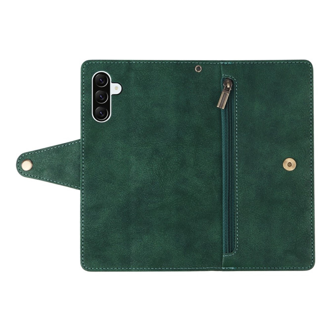 Housse Samsung Galaxy A37 Portefeuille Fermeture Éclair avec Dragonne