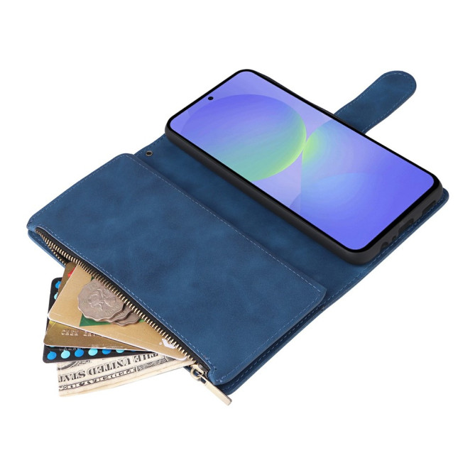 Housse Samsung Galaxy A37 Portefeuille Fermeture Éclair avec Dragonne ALBA