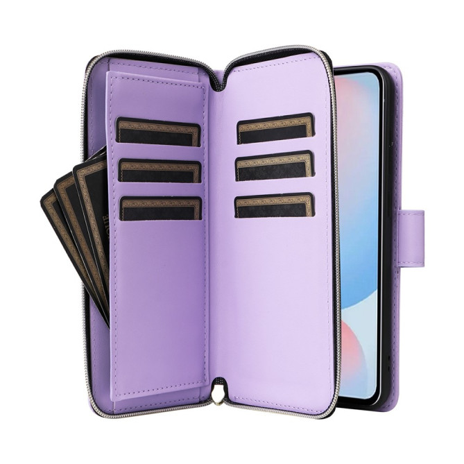 Housse Samsung Galaxy A37 Portefeuille Fermeture Éclair 9 Cartes BRIA