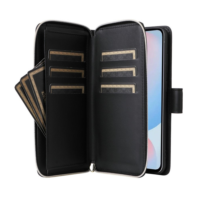 Housse Samsung Galaxy A37 Portefeuille Fermeture Éclair 9 Cartes BRIA