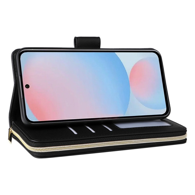 Housse Samsung Galaxy A37 Portefeuille Fermeture Éclair 9 Cartes BRIA