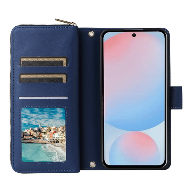 Housse Samsung Galaxy A37 Portefeuille Fermeture Éclair 9 Cartes BRIA