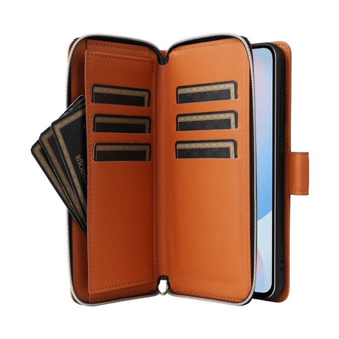 Housse Samsung Galaxy A37 Portefeuille Fermeture Éclair 9 Cartes BRIA