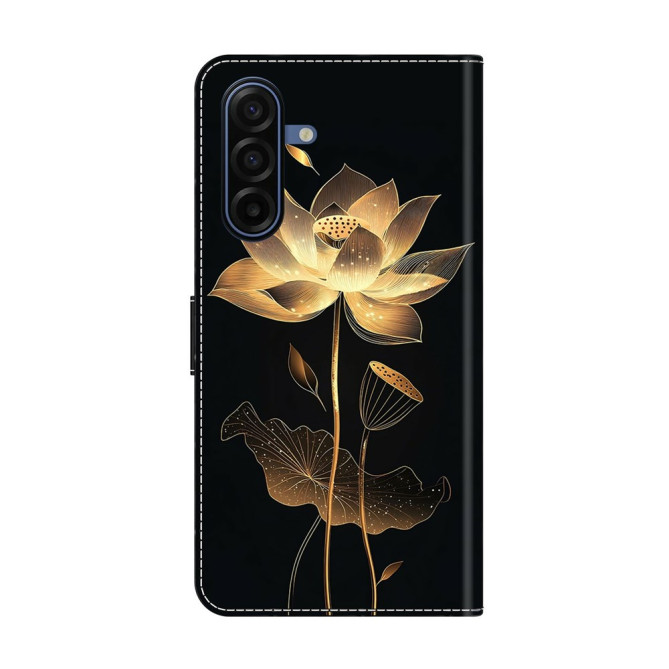 Housse Samsung Galaxy A37 Gold-Threaded Lotus Portefeuille Support