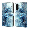 Housse Samsung Galaxy A37 Ice Blue Flower Portefeuille Support