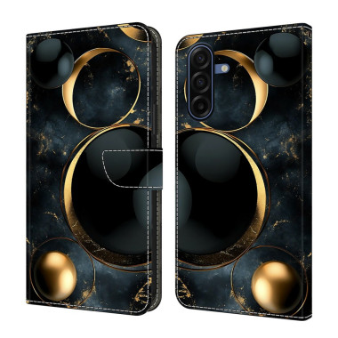 Housse Samsung Galaxy A37 Luxurious Gold Rings Portefeuille Support