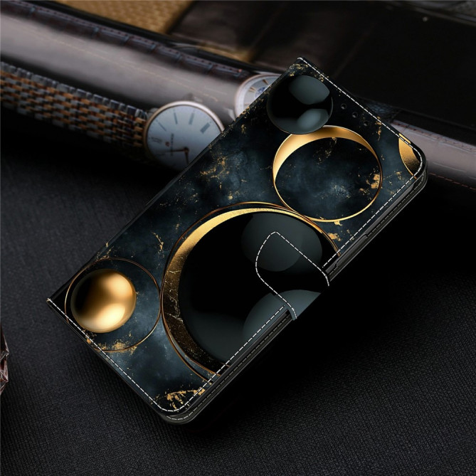 Housse Samsung Galaxy A37 Luxurious Gold Rings Portefeuille Support