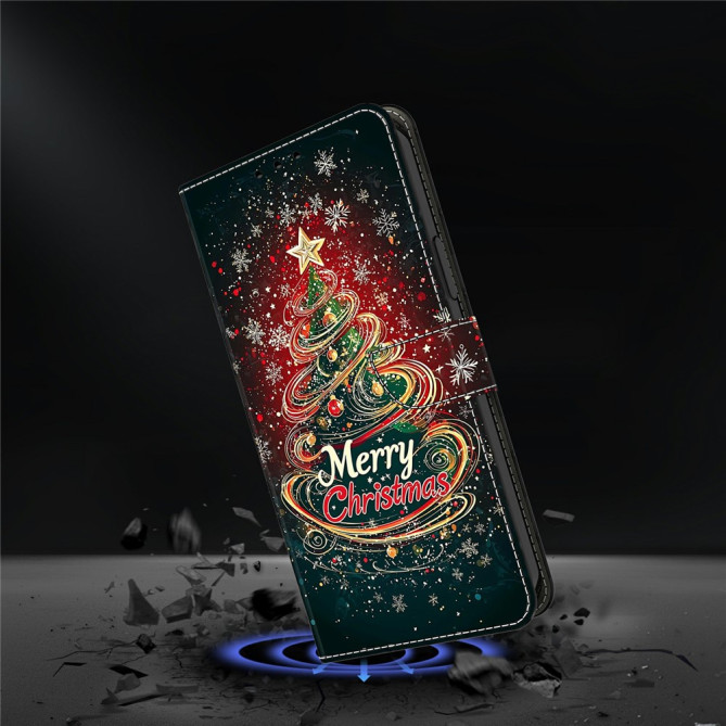 Housse Samsung Galaxy A37 Christmas Tree Portefeuille Support