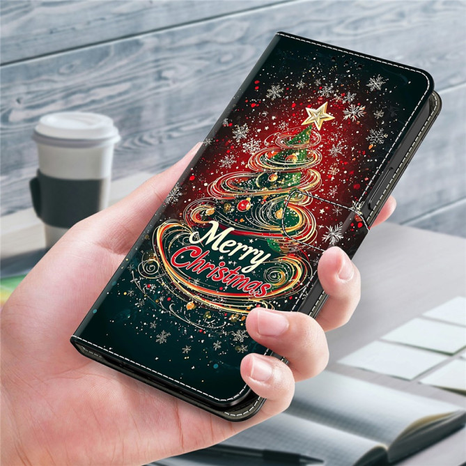 Housse Samsung Galaxy A37 Christmas Tree Portefeuille Support