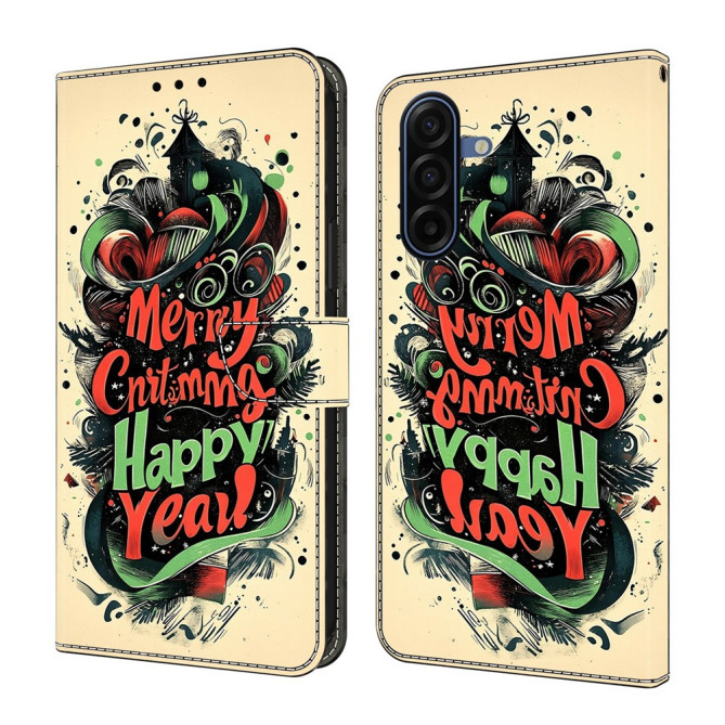Housse Samsung Galaxy A37 Christmas Graffiti Portefeuille Support