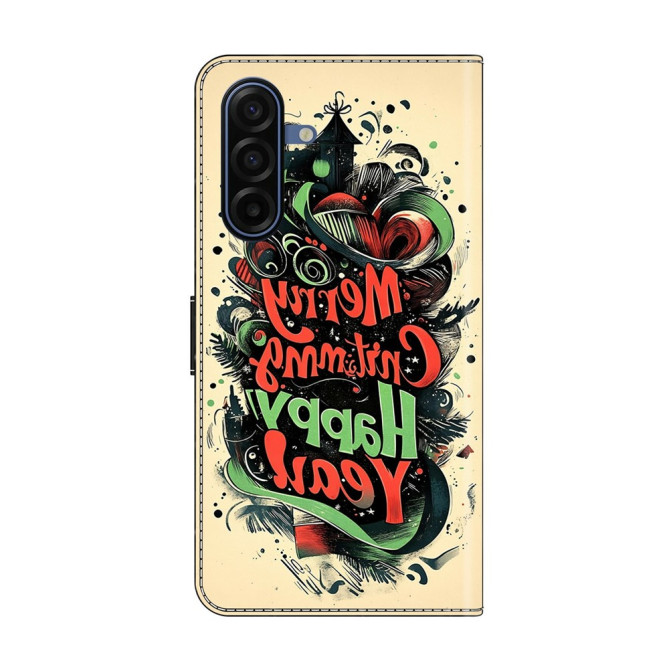 Housse Samsung Galaxy A37 Christmas Graffiti Portefeuille Support